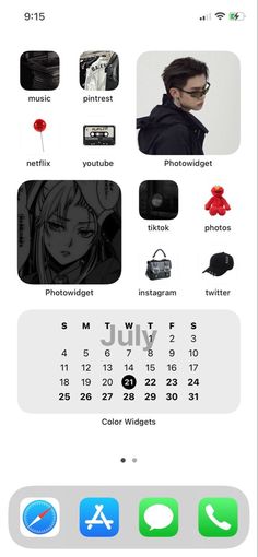 an iphone screen showing the calendar and icons for various things to see in this photo