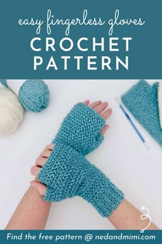 the easy fingerless gloves crochet pattern for beginners