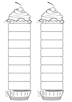 two cupcakes with cherries on top are shown in the shape of a rectangle