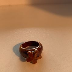 Koa Wood Jewelry Ring Hawaii Small Pinky Ring Or Child Ring Hawaiian Gift New Trendy Brown Jewelry For Gift, Unique Brown Rings For Gift, Handmade Brown Rings For Gift, Adjustable Brown Ring Jewelry, Handmade Brown Ring Jewelry, Handmade Brown Jewelry Ring, Rose Gold Stackable Rings, Perfume Locket, Hawaiian Gifts