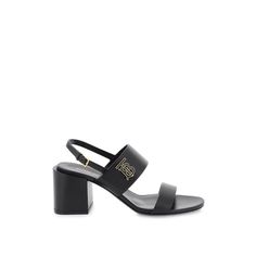 Burberry Sandals Crafted In Leather And Featuring The Tb Monogram With Gold Piped Trim Applied To The Wide Band. Adjustable Strap, Leather Footbed And Leather Sole. Materal: 100% Calf Leather. Made In: Italy. Color: Black. Collection: Fall - Winter 2023. Sku: 8069452. Heel Height: 7 Cm. Modecraze Is An Online Platform That Offers The Best Designer Products From Europe To Customers All Over The World. Our Exclusive Partnerships With European Retailers Ensure That We Curate A Wide Selection Of Aut Chic Open Toe Sandals With Logo, Formal Leather Heels With Logo, Elegant Formal Heels With Logo, Luxury Leather Sandals With Logo, Luxury Leather Heels With Logo, Elegant Leather Sandals With Logo, Luxury Tan Heels For Summer, Luxury Tan Sandals For Formal Occasions, Elegant Tan Leather Sandals