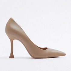 Zara Nude Pointed Toe Heels Nwt Wardrobe Staple! Classic Nude Heel With Unique Stiletto Heel Design. Flexible Technical Latex Foam Insole, Designed To Offer Greater Comfort. Leather High-Heel Court Shoes. Stiletto Heel Pointed Toe Heel Height 3.8″ Upper 100% Leather Euro Size 37, Us Size 7 Beige Pointed Toe Court Shoes With 4-inch Heel, Beige Pointed Toe Heels With Deep Heel Cup, Beige Padded Heel Court Shoes For Office, Beige Court Shoes With Padded Heel For Office, Beige Court Shoes With 4-inch Heel For Work, Beige Office Court Shoes With Padded Heel, Cream Pointed Toe Heels For Office, Beige Court Shoes With Reinforced Heel, Beige High Heel Court Shoes With Sculpted Heel