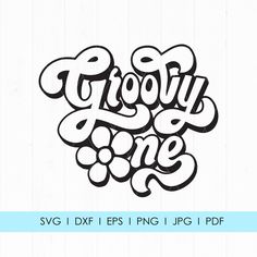 the word grooy one is shown in black and white on a wooden background