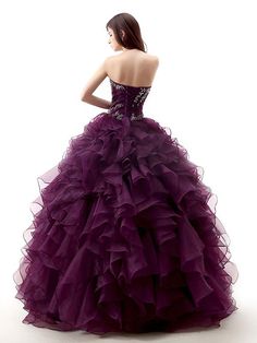 Strapless Dark Purple Quinceanera Ball Gown Formal Dress – JoJo Shop Dark Purple Quinceanera, Villain Dresses, Purple Quinceanera, Purple Quinceanera Dresses, Purple Quince, Ball Gown Dress, Pretty Quinceanera Dresses, Fantasy Dresses, Glamorous Dresses