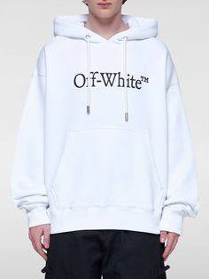 Find OFF-WHITE Sweatshirt on Editorialist. Sweatshirt OFF-WHITE Men color White Skate Hoodie, Off White Sweatshirt, Italian Fashion Brands, Versace Shop, Sweatshirt White, Italian Fashion Designers, Urban Chic, Sweaters Knitwear, White Sweatshirt