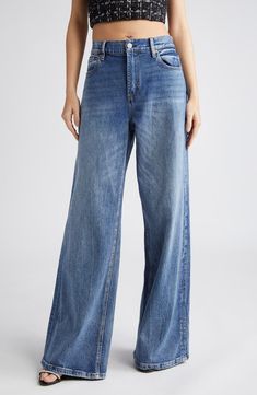 Denim Trends, Baggy Jeans, Alice Olivia, Brooklyn, Mid Rise, Nordstrom, Blue