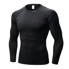 YUSHOW Mens Long Sleeve UPF 50+ Compression Shirt Athletic Dry Fit Shirts Workout Football Undershirt  Style: Cooling Shirts for Men Both Mens Workout Shirts in All Seasons,Cool in Summer, Hot Weather Shirts Men or Base Layer Men Cold Weather.  Features: 4-Way Stretch, Quick Dry, Two-Way Air Circulation, Perfect Compression Power, Flat-Lock Seam, Breathable, Lightweight, Comfortable and Durable.  Long Sleeve Compression Shirt for Men: Moisture Management Technology of the Compression Shirts Wick Men Workout Outfits, Black Compression Shirt, Black Gym Outfit, Long Sleeve Compression Shirt, Compression Shirt Men, College Clothes, Long Sleeve Swim Shirt, Closet Basics, Long Sleeve Workout Shirt