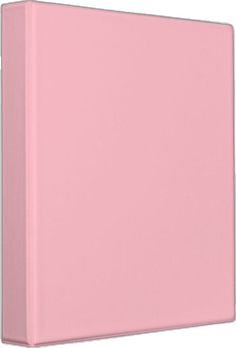 a pink binder on a white background