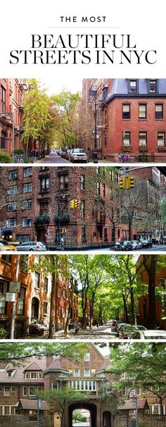 the most beautiful streets in nyc, new york and brooklyn are all lined up together