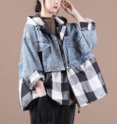 Women Casual Hooded Parka Plus Size Coat Jacket ,Custom make service available! Please feel free to contact us if you want this coat custom made.Materials : cotton blendedSize: M: chest:138 cm length:72 cm sleeve：72cm Most of our dresses are made of cotton linen fabric, soft and breathy. loose dresses to make you comfortable all the time.Flattering cut. Makes you look slimmer and matches easily.Payment:We accept payment by paypal and credit card. if you would like to pay by credit card, please c Casual Cotton Outerwear With Patchwork, Spring Streetwear Patchwork Outerwear, Spring Streetwear Outerwear With Patchwork, Cotton Patchwork Hooded Outerwear, Casual Patchwork Outerwear With Stand Collar, Casual Outerwear With Patchwork And Stand Collar, Cotton Patchwork Hooded Jacket For Streetwear, Black Cotton Hooded Jacket With Pockets, Streetwear Cotton Hooded Jacket With Patchwork