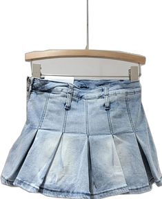 45811721994499|45811722027267|45811722092803|45811722551555 Denim Pleated Skirt, L And Light, Faded Denim, Vintage Skirt, Buy Vintage, Aesthetic Clothes, Fashion Prints, Pleated Skirt, Vintage House