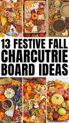 13 Festive Fall Charcuterie Board Ideas Fall Board Ideas, Fall Charcuterie Board Ideas, Fall Party Appetizers, Dinner Ideas For Family, Fall Board