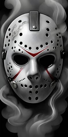 Jason Neck Tattoo, Jason Mask Painting, Jason Hand Tattoo, Jason Mask Tattoo Design, Jason Voorhees Mask Tattoo, Jason Tattoo Design, Jason The Killer, Jason Vorhees Tattoo, Jason Mask Tattoo