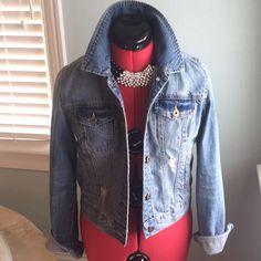 Never Worn Awesome Condition! Dress It Down With This Piece. Every Wardrobe Needs A Jean Jacket. Stretch Medium Wash Winter Outerwear, Stretch Medium Wash Outerwear For Winter, Mudd Jeans, Wardrobe Needs, Jean Jackets, Jean Coat, Jean Jacket, Color Blue, Jackets & Coats