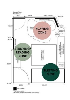 the floor plan for sleeping zone