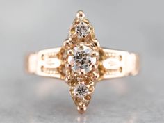 Victorian European Cut Diamond Dinner Ring Dinner Ring