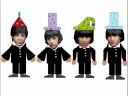 the beatles are wearing birthday hats