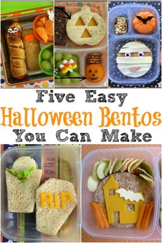 five easy halloween bentos you can make for the kids to eat in their lunchboxes