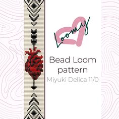 the bead loom pattern is designed to look like a heart