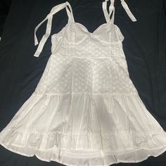 Cute White Dress For Sale! Never Worn In Brand New Condition! Just Took The Tag Off. Dresses Coquette, 19th Bday, White Sun Dress, White Dresses For Sale, Dresses Casual Summer, Cute White Dress, White Sundress, Dresses Cute, Casual Summer Dresses