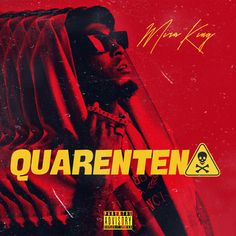 the album cover for quarenten is shown with a man in sunglasses and a red background