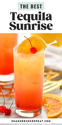 the best tequila sunrise cocktail recipe