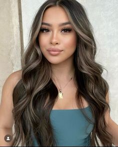 Dark Balayage Long Hair, Dyed Framing Pieces Hair, Black Hair Balayage Tan Skin, Brunette With Bright Highlights, Brown Skin Balayage, Dimensional Cool Brunette, Balayage Hair Low Maintenance, Brown Hair With Subtle Money Piece, Black Hair With Lowlights Caramel