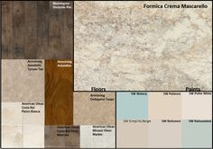 the different types of ceramic tiles are shown in this graphic style, including wood and marble