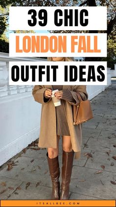 Stylish London fall outfits perfect for the season. From cozy knits to chic layering pieces, explore how to elevate your autumn wardrobe with trendy, versatile looks inspired by the streets of London. October Outfits London, How To Dress In London In Fall, London Outfits Autumn, London Outfit Ideas November, London Outfits For October, November Fashion, Fall Transition Outfits, Fall London Packing List, London Aesthetic Outfits, London Vacation Outfits, What To Wear In London, London Style Fall