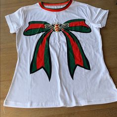 White T-Shirt. New. Never Worn. White Tshirt, Red And White, Colorful Shirts, Womens Tops, Tops & Tees, White, Red, Women Shopping, T Shirt