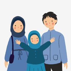 the family is standing together and hugging each other, person, cartoon png and psd