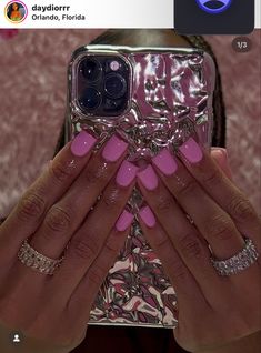 Short Pink Nails, Overlay Nails, Girly Acrylic, Hard Nails, Easy Nails, Colored Acrylic Nails, Girly Acrylic Nails, Work Nails