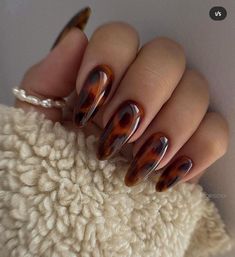 Shellac Nails Fall, Brown Nails Design, October Nails, Her Nails