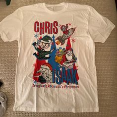 there is a t - shirt that says christmas on it