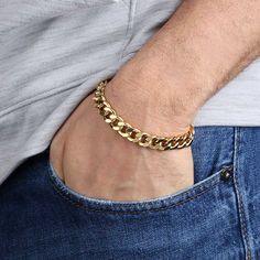 Rose Gold Chain Mens, Gold Mens Bracelet, Coffee Bean And Tea Leaf, Mens Bracelet Gold Jewelry, Couple Ring Design, Mens Chain, Mens Chain Bracelet, New Gold Jewellery Designs, Mens Gold Jewelry