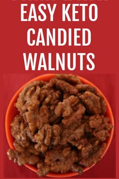 Keto Candied Walnuts Recipe – How to make easy low carb & sugar free roasted walnuts with cinnamon – with the video. Cinnamon Walnuts Recipe, Low Carb Candied Pecans, Keto Candied Walnut Recipes, Roasted Walnuts Recipe, Walnut Recipes Dessert, Walnut Dessert, Candied Walnut Recipe, Cheap Desserts, Spiced Walnuts