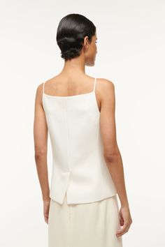 A tailored tank vest with front button closures and a square neckline, the Una Top features front welt pockets and a relaxed silhouette. Square Necklines, Square Neckline, Welt Pockets, Welt Pocket, Size Medium, My Style, Square, How To Wear