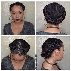 Hair - Haare - Peinados Goddess Braids Cornrows, Cornrows With Curls, Hair With Braids, Cabello Afro Natural, Braids Cornrows, Pelo Afro, Penteado Cabelo Curto, Natural Hair Inspiration, Black Hairstyles