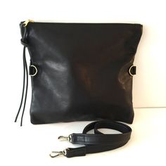 Best Leather Wallet, Woodstock Ny, Foldover Clutch, Black Leather Clutch, Zippered Clutch, Festival Bag, Huge Sale, Leather Skin, Nice Leather