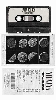 an old cassette with labels on it and the same label as shown in this image