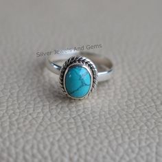 Gemstone-Turquoise Shape-Oval Metal-925 Sterling Silver This One of a kind ring is adorned with beautiful Turquoise gemstone in sterling silver. Turquoise is the birthstone representing the month of December. About gemstone-Turquoise is the stone of peace that decreases tension,nervousness,tension and stress. It is believed to protect from negativity .It is the stone of clear communication and restores clear vision to the mind. Turquoise is associated with luck,success,ambition and creativity. I Adjustable Turquoise Oval Rings, Bohemian Oval Turquoise Ring For Anniversary, Adjustable Sterling Silver Turquoise Ring With Oval Cabochon, Adjustable Oval Turquoise Ring Nickel Free, Oval Turquoise Gemstone Ring In Sterling Silver, Southwestern Turquoise Oval Cabochon Ring As Gift, Adjustable Oval Sterling Silver Turquoise Ring, Adjustable Oval Turquoise Ring In Sterling Silver, Sterling Silver Turquoise Ring Oval Cabochon