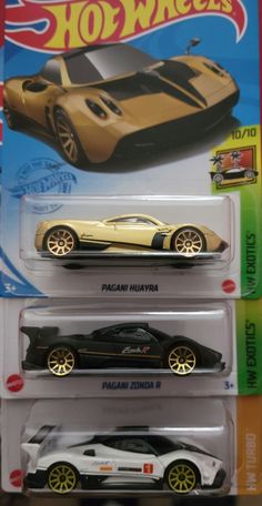 two hot wheels cars are on display in the package for $ 1, 500 each