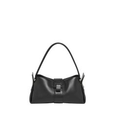 Proenza Schouler shoulder bag in napa leather  Shoulder strap, 8.1"L Center flap buckle strap Interior, one zip pocket  Lining: Cotton Approx. 4.9"H x 8.5"W x 2.2"D Made in Italy Luxury Baguette Shoulder Bag With Detachable Strap, Luxury Shoulder Bag With Top Handle And Gunmetal Hardware, Evening Shoulder Bag In Calf Leather With Magnetic Closure, Timeless Business Baguette Bag With Detachable Strap, Timeless Evening Bags With Gunmetal Hardware, Modern Evening Shoulder Bag With Palladium Hardware, Modern Formal Baguette Bag With Detachable Strap, Leather Shoulder Bag With Rectangular Buckle, Leather Satchel Baguette Bag With Silver-tone Hardware