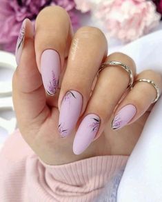 Tulip Nails, Lavender Nails, Pastel Nails, Classy Nails, Purple Nails, Flower Nails, Perfect Nails