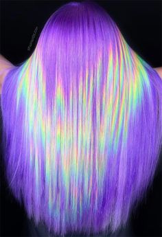 Prism Hair, Holographic Hair, Magical Hair, Pulp Riot Hair Color, Vivid Hair Color, Creative Hair Color, Cute Hair Colors, Rainbow Hair Color, Neon Hair