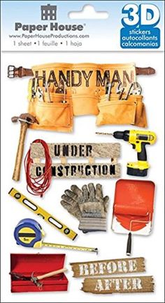 the paper house collection handy man stickers