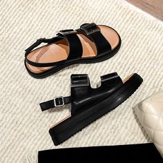 Sharo Women's Flat Sandal | Ultrasellershoes.com – Ultra Seller Shoes Black Slingback Sandals With Buckle For Summer, Black Leather Summer Wedge Sandals, Summer Closed Toe Wedge Sandals With Adjustable Strap, Summer Footbed Sandals With Strap And Round Toe, Black Strap Slingback Sandals For Summer, Summer Black Slingback Sandals With Strap, Summer Footbed Sandals With Round Toe And Strap, Trendy Wedge Sandals With Adjustable Strap And Round Toe, Black Wedge Sandals With Single Toe Strap