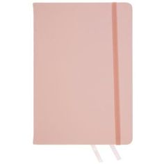 a pink notebook on a white background