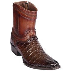 Los Altos Caiman Mens Square Toe Boots Short Western Boots, Mexican Boots, Custom Cowboy Boots, West Boots, Ostrich Legs, Bota Country, Elegant Boots, Roper Boots, Mens Ankle Boots