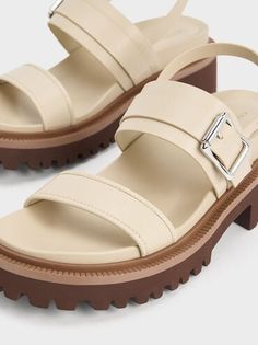 Taupe Buckled Platform Slingback Sandals | CHARLES & KEITH Chic Beige Slingback Sandals With Adjustable Strap, Beige Open Toe Sandals With Tang Buckle, Beige Sandals With Tang Buckle For Spring, Beige Double Strap Sandals For Summer, Beige Double Strap Footbed Sandals For Summer, Beige Double Strap Sandals With Buckle Closure, Beige Buckle Closure Footbed Sandals For Spring, Beige Footbed Sandals With Buckle Closure For Spring, Chic Beige Sandals With Buckle Closure